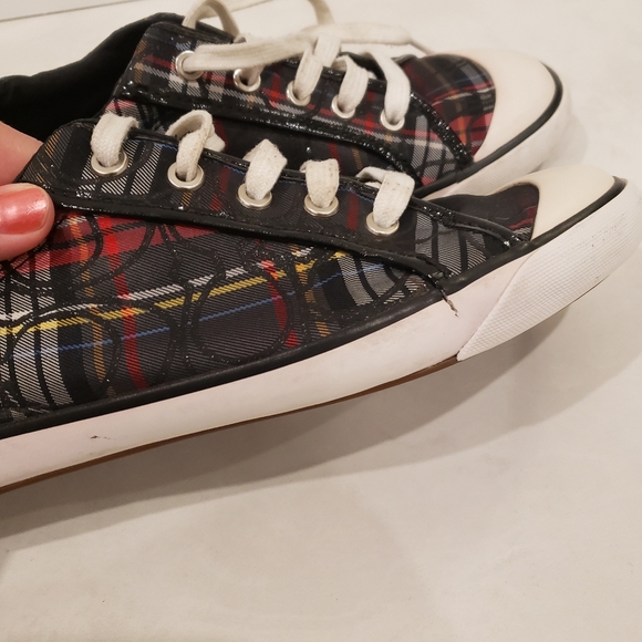Coach "Barret" Multicolor Signature canvas/Leather Sneakers Women's Size 10B - Picture 6 of 10